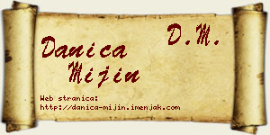 Danica Mijin vizit kartica